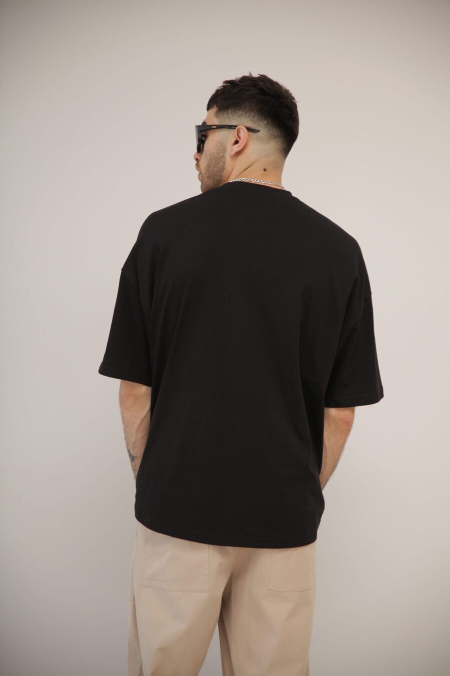 ФУТБОЛКА OVERSIZE МУЖСКАЯ / «СИНУС, КОСИНУС», ЧЕРНАЯ — изображение 2