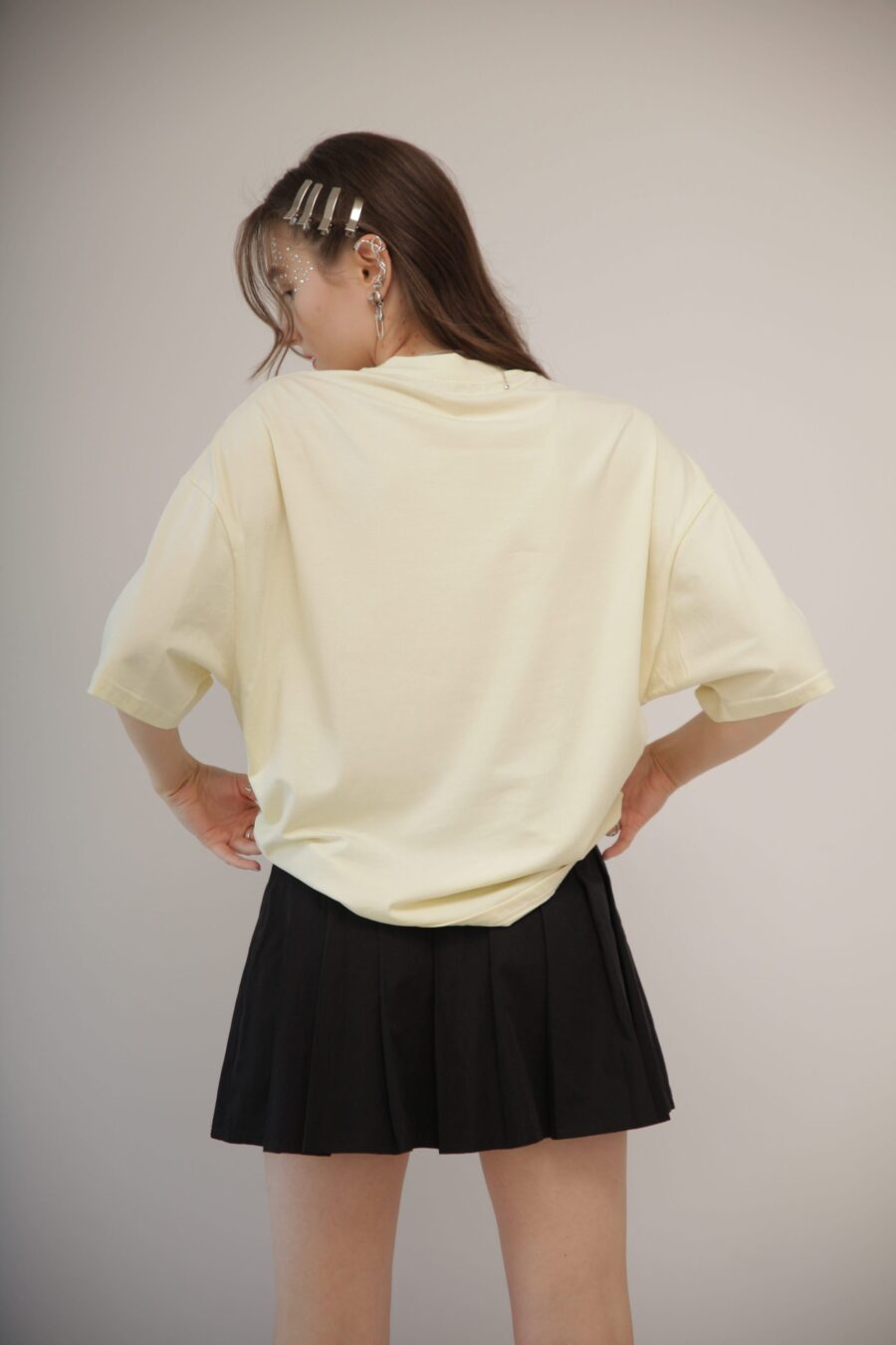ФУТБОЛКА OVERSIZE ЖЕНСКАЯ / «СИНУС, КОСИНУС», КРЕМОВАЯ — изображение 2